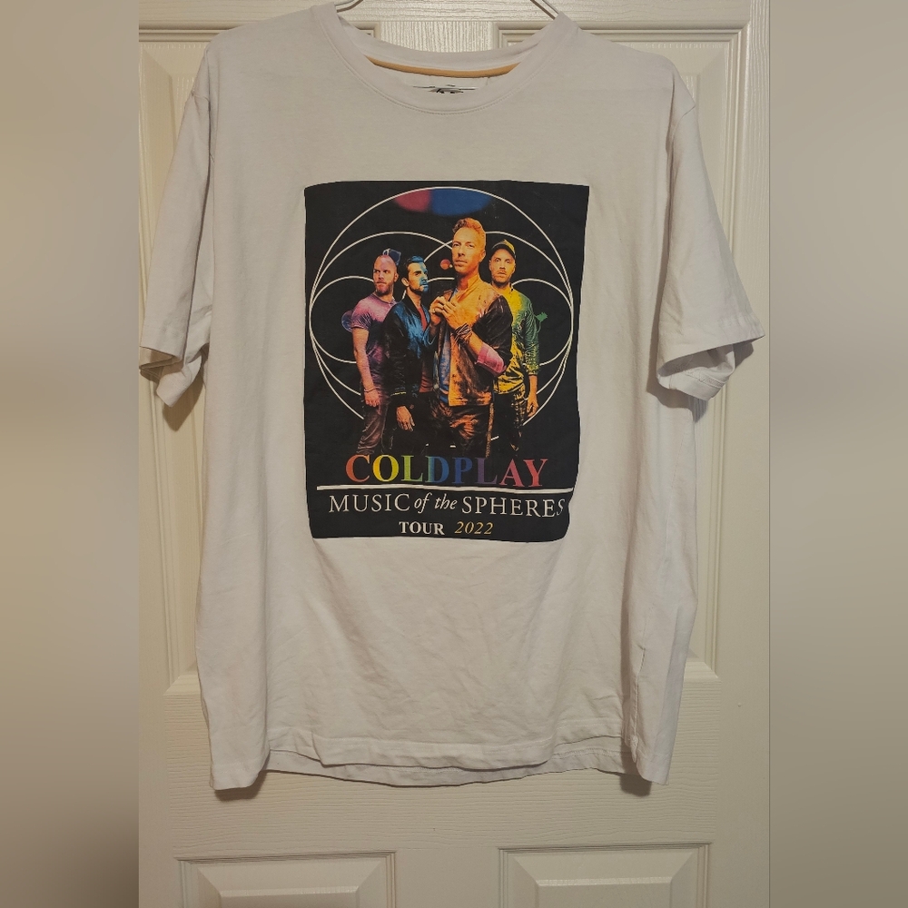 2022 Coldplay Music Of The Spheres Tour T-Shirt Sz L